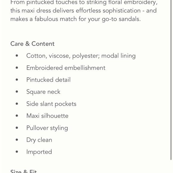 Anthropologie Felicity Embroidered Maxi Dress Small - Picture 4 of 7